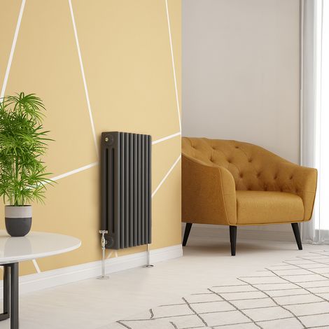 WarmeHaus Traditional Radiator Anthracite Triple Panel 600x427mm