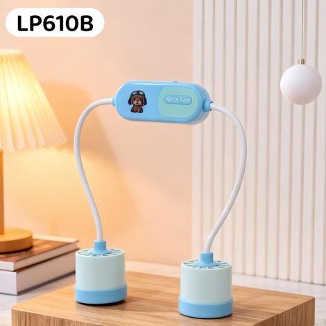 Nuovo ventilatore da collo pieghevole e a mani libere con luce LED – Ventilatore sportivo turbo senza pale (ricaricabile tramite USB) (1/5)