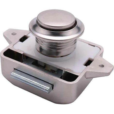 Cinq boutons de verrouillage sans clé de 26 mm pour armoires avec trou ouvert en nickel perlé, adaptés aux armoires de camping-car.