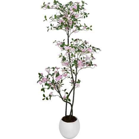 Albero floreale artificiale, foglie resistenti ai raggi UV, design ultra-realistico, 183 cm (6 piedi) (1/2)