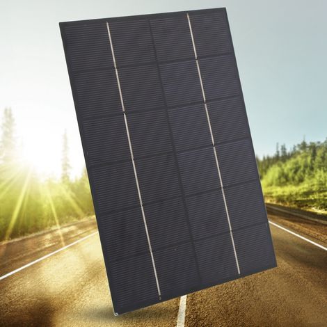 Panneau solaire polycristallin 5.5W 6V portable pour charge de batterie DIY avec connecteur DC (1/5)