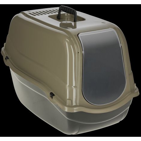 Kerbl Katzentoilette Emma Eco  (mit Filter, braun/schwarz, 57x39x41 cm) 80980 (1/2)