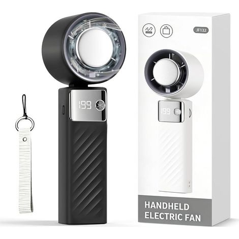 Tragbarer Mini-Ventilator, wiederaufladbar, für Schreibtisch, Nacken oder zum Zusammenklappen, Kühlleistung bis zu 13 Stunden – ideal für Büro, Camping, Sport und Reisen (1/5)