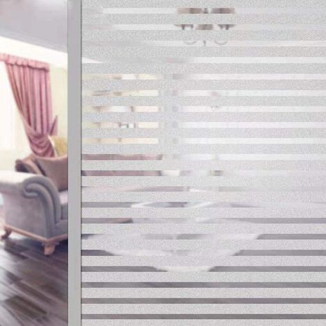 Film Fenetre Anti Regard Electrostatique Film pour Vitre Occultant Non-Adhésif Anti UV Protége Intimité pour Bureau Maison Salle de Bain Chambre Cuisine (Blanc-Demi, 40 200CM) (1/5)