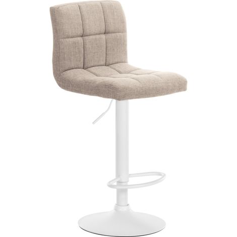 Barhocker Calma Stoff creme weiß