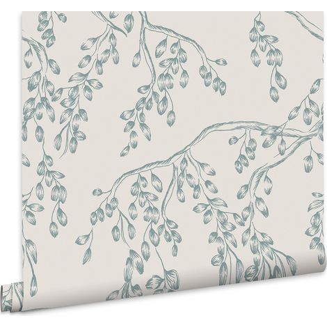 Laura Ashley Vliestapete RAINHAM WILLOW NEWPORT BLUE - 10mx52cm (1/5)