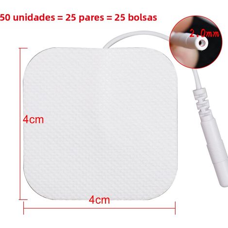 (50 pièces, 4x4cm) Électrodes TENS, patchs d'électrodes EMS, électrodes TENS en silicone (1/5)