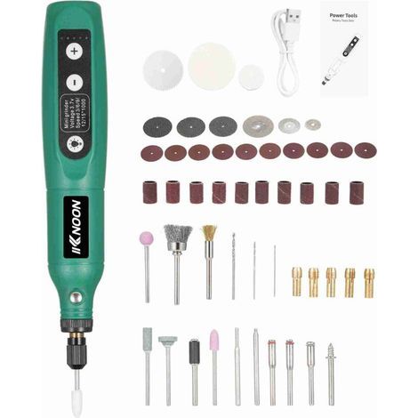 Mini outil rotatif sans fil, 5 vitesses ajustables, USB sans fil, portable, multifonctionnel et compact pour le polissage de la jade et des ongles (1/5)