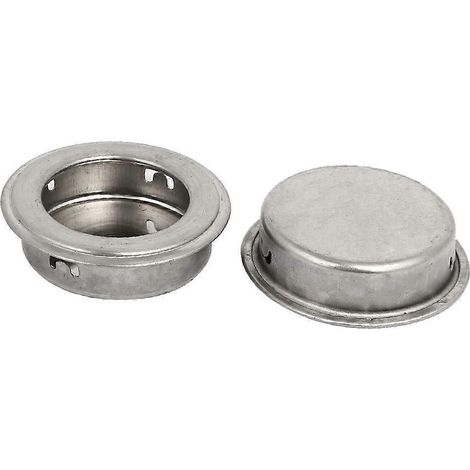 Set aus 35 mm runden, eingelassenen Griffen für Schiebetüren von Kleiderschränken und Küchenschränken. (1/3)