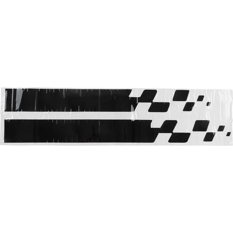 Autocollant de couverture de capot de voiture en vinyle, 2 pièces, autocollants universels à rayures pour capot de voiture, 90X9cm/35.4X3,5 pouces, noir (1/5)