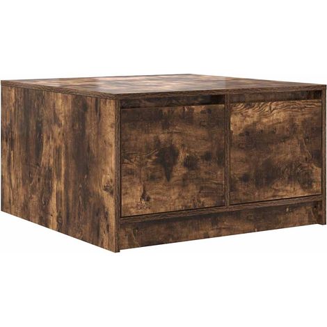 Maison Exclusive - Couchtisch mit Schubladen Räuchereiche 70,5x70