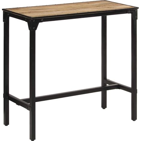 Bar Table 110x55x107 cm Solid Rough Wood Mango vidaXL
