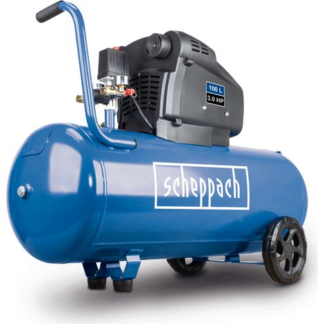 [JAMAIS UTILISÉ] Scheppach Compresseur bicylindre HC106DC - 2200W - 100 L - 10 bar - 322 L/min - sans huile - 96 dB