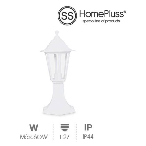 Farol jardin Gardeno sobremuro E27 IP44  Blanco (1/2)