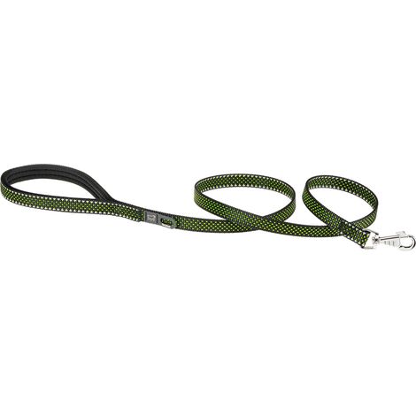 Ferplast DAYTONA DELUXE G Guinzaglio per cani riflettente con porta sacchetti igienici incluso. Variante G15/120 - Misure: 15 mm x L 120 cm - Verde