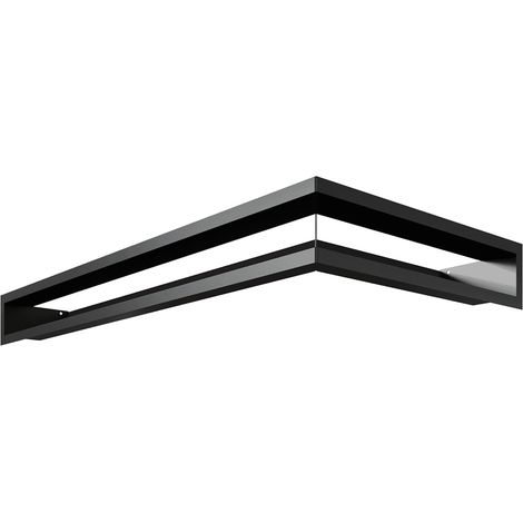 Eck-Lüftungsgitter LUFT links 80x40x9 schwarz (1/5)