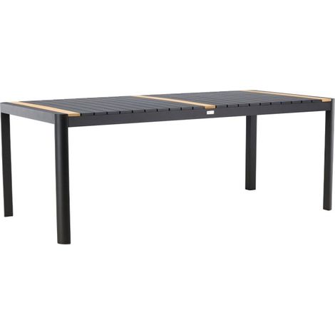 Table de Jardin en Teck "Togo" 200cm Noir (1/5)