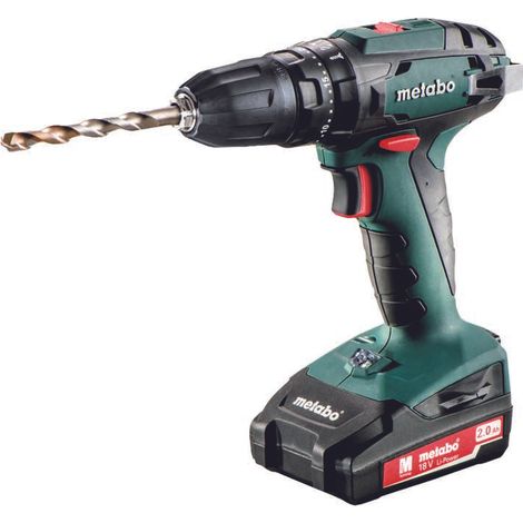 Trapano avvitatore a batteria "metabo sb 18" a percussione batteria 18v - 2 ah