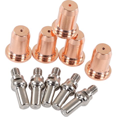 Lot de 10 accessoires de soudure MIG/MAG pour torches PT60, pièces détachées compatibles avec poste à souder, kit complet pour chalumeau de découpe. (1/5)