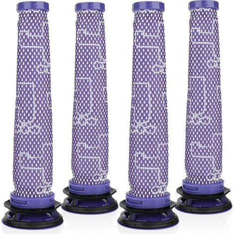 Filtre pour Dyson V6 V7 V8 de Remplacement Série, Rechange de Filtre Pré-Moteur 4 Pièce, HEPA Filtre pour Aspirateur Dyson, Dyson Accessoire Filtre Pré-Moteur (1/5)