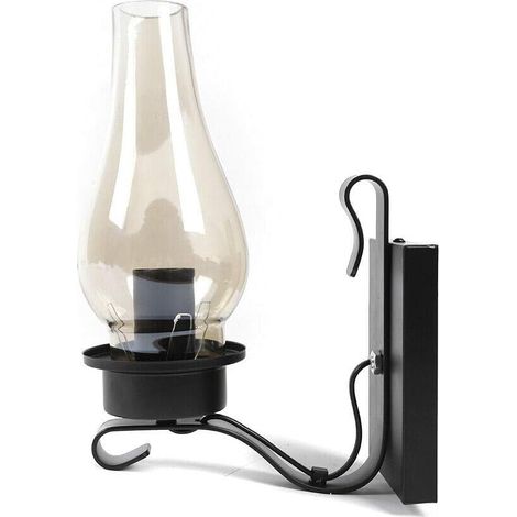 Retro Wandleuchte Wandlampe Industrielampe Glas Lampenschirm Nostalgie Wandlampe 220V (1/5)