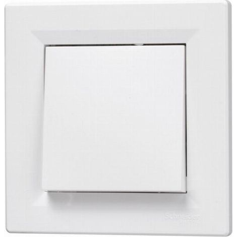 Schneider Electric – Bouton poussoir blanc Asfora – 10A – Montage monobloc – Bornes automatiques – Profondeur d'encastrement 40mm (1/4)