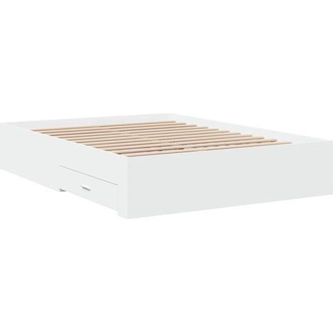 Bettgestell mit Schubladen Weiß 120x190 cm Holzwerkstoff vidaXL