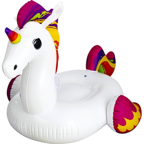 Bestway Schwimmtier Einhorn Supersized Unicorn Rider Badetier 2,24 x 1,64 m (1/5)