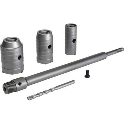Scie à Cloche Trépan, Ø30mm, 40mm, 50mm Set de Scies Cloches , Trépan Béton 350 mm SDS Plus Tige d'Extension Pointe en Carbure de Tungstène,Scie Cloche pour Brique Pierre Béton Ciment (1/4)