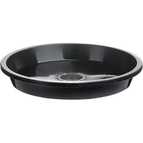 Soucoupe de Plante, Design Durable, Caractéristiques Économies d'Eau, 10inch noir (1/2)