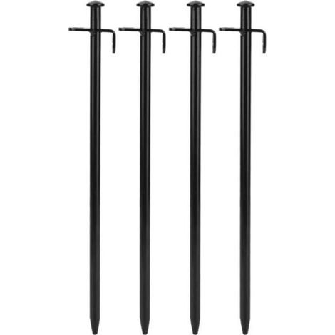 Piquets de tente - DUOKON - 30 cm - Acier - 4 pièces - Résistants et durables (1/3)