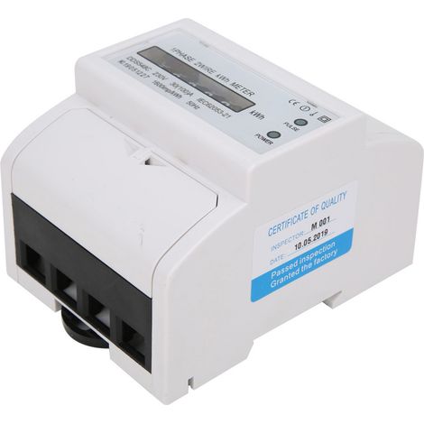 Compteur d'énergie monophasé 4 pôles 230 V DDS548C, montage sur rail DIN 35 mm (1/5)