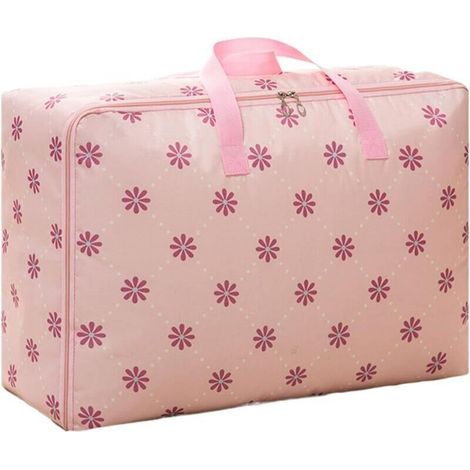 Sac Rangement Vetement, Grand Housse de Rangement, étanche Sac de Rangement sous Lit pour Couette Oreillers Jouets Vestes Literie,Rose (1/4)