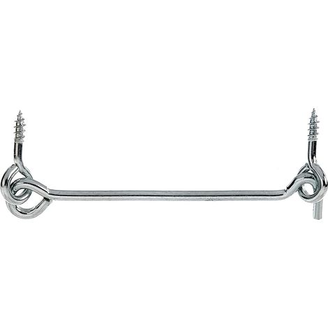 Crochet de contreventement - Lot de 1 - Acier zingué - Fixation robuste œillets intégrés - Pour menuiserie bois et charpente - 120 mm (1/2)
