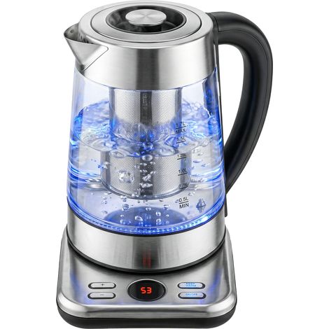 HOMCOM Electric Kettle, 1.7L 3KW Water Kettle with UK Strix Thermostat