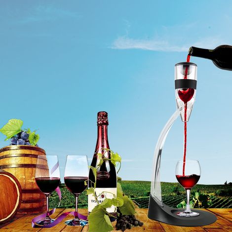 Hofuton Aérateur à Vin Magic Decanter Deluxe avec Support Carafe à Vin de Luxe Decanter Verseur à vin (1/5)