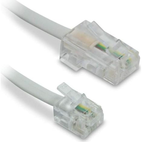 1 Câble RJ11, Connecteur Doré, RJ45 Mâle, Pour Téléphone Et Modem