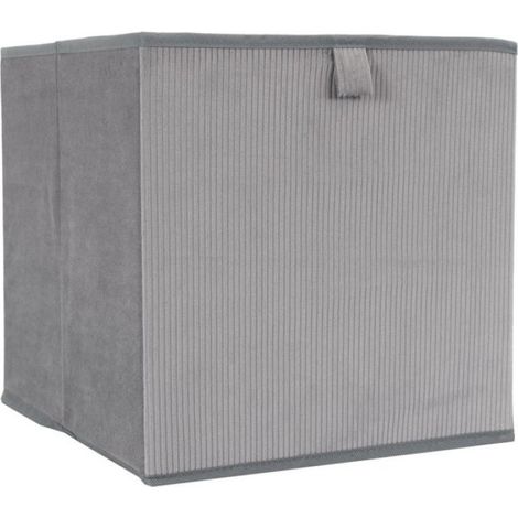 Coffre De Rangement Pliable - 30x30x30 Cm - Compatible Etagères Kali Kallax - Gris - 1 Pièce (1/5)