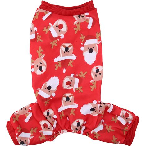 Pull Pour Chien - Motif Elan De Noël - En Polyester Doux - Taille M (1/5)