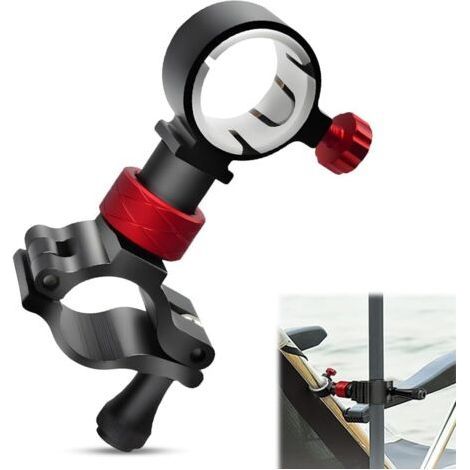 FENOPLASTICASupport de Parasol de Pêche, 360° Porte-Parapluie de Boîte de Pêche en Alliage d'Aluminium Accessoire pour Chaise de Pêche, Support de Parapluie, Pince pour Boîte de Pêche (1/5)
