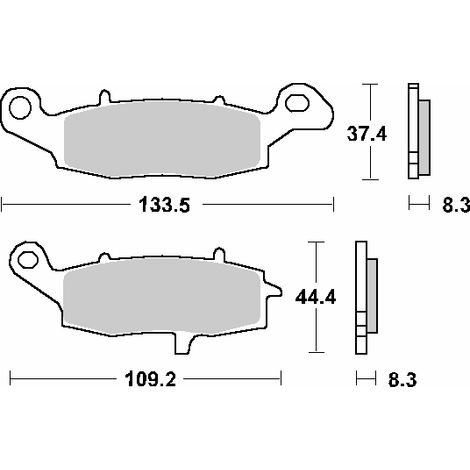 Plaquettes de frein SBS KH229 Street Standard Céramique Noires