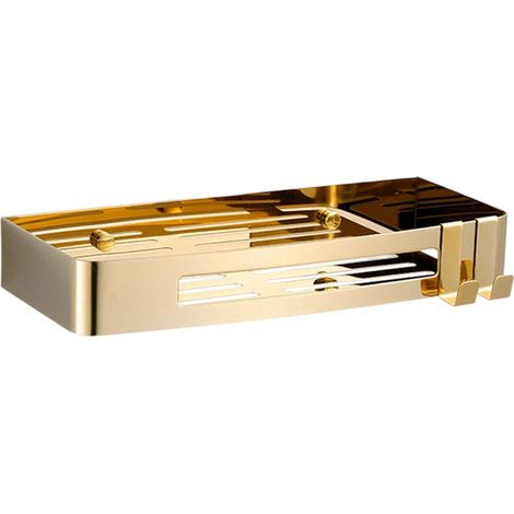Etagere De Douche - 1 Niveau - Acier Inoxydable Brossé - Fixation Murale - Pour Salle De Bain Cuisine Camping-Car Chambre - 1 Piece