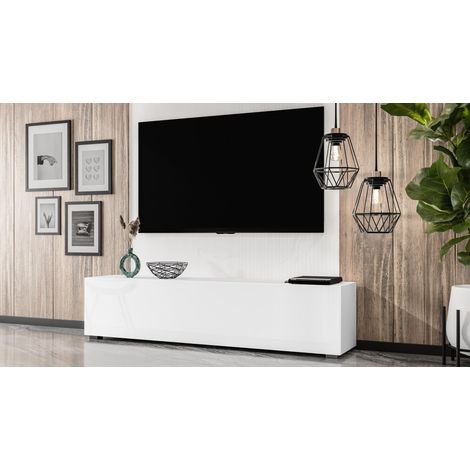 AX LIVING Zivolli TV-Board 160 cm weiß Lowboard