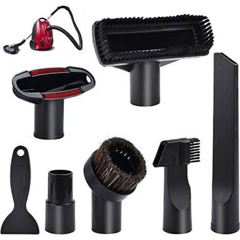 7 PCS Accessoires pour Aspirateur Embouts pour Aspirateurs Brosse Aspirateur Universel pour Meubles Brosse Aspirateur Accessoires pour Aspirateurs avec un Diamètre Intérieur de 32 mm à 35 mm