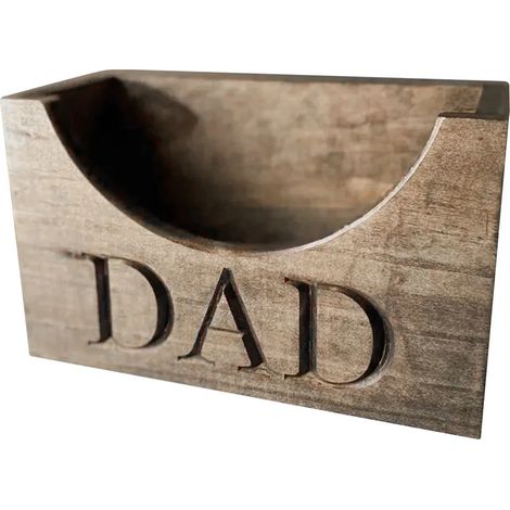 Porte-chapeau en bois gravé « Papa », porte-chapeau pour homme, support pour casquette de baseball, organiseur, boîte à chapeau, cadeau pour papa, grand-père, cadeau pour la fête des pères (1/5)