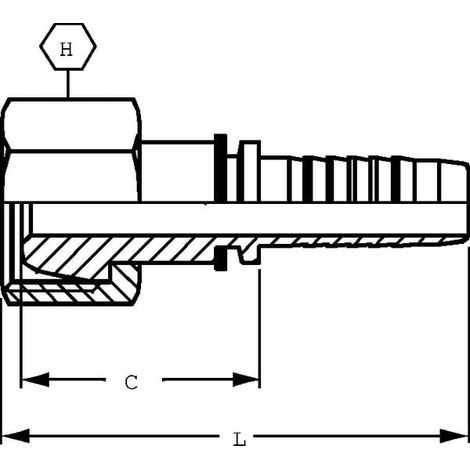 Raccord a sertir ALFAGOMMA PGF2545