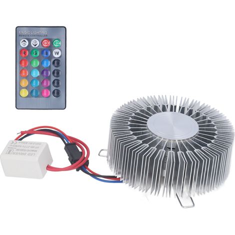 Applique murale en aluminium en forme de tournesol, 3 W, LED RGB, avec télécommande, idéale pour la chambre, la table de chevet ou le salon (85-277 V). (1/5)