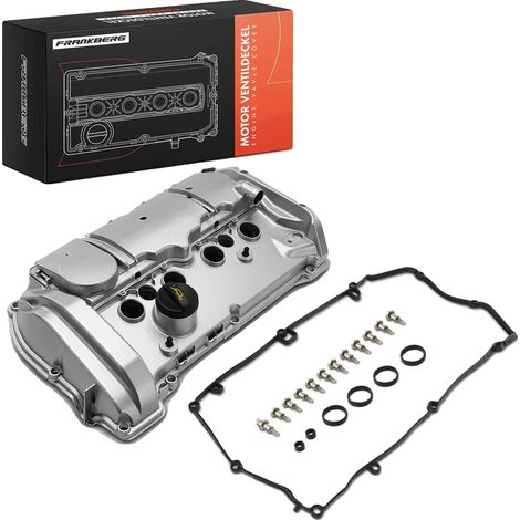 Coperchio valvole, in alluminio, compatibile con veicoli MINI, compatibile con vari modelli di auto, valvola di ventilazione, include kit guarnizioni e viti (1/5)
