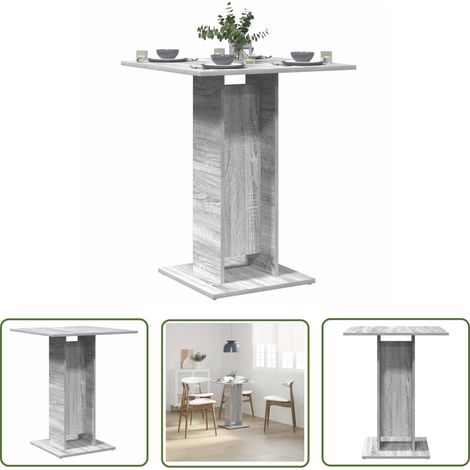 The Living Store Bistrotisch Grau Sonoma 60x60x75 cm Holzwerkstoff - Esstisch - Bistrotisch - Holztisch - Wohnzimmertisch - Grau (1/5)