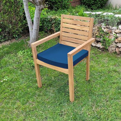 Coussin bleu marine pour fauteuils fixes (1/3)